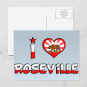 Roseville, CA Briefkaart (Voorkant / Achterkant)