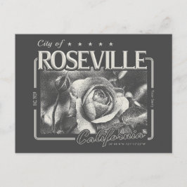 ROSEVILLE CALIFORNIA VINTAGE - STAD VAN ROSEVILLE BRIEFKAART