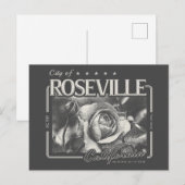 ROSEVILLE CALIFORNIA VINTAGE - STAD VAN ROSEVILLE BRIEFKAART (Voorkant / Achterkant)