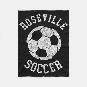 Roseville Voetbal Retro Versleten 90's Vintage Fleece Deken