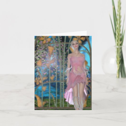 Rosewater BLANK Briefpapier kaart (Voorkant)