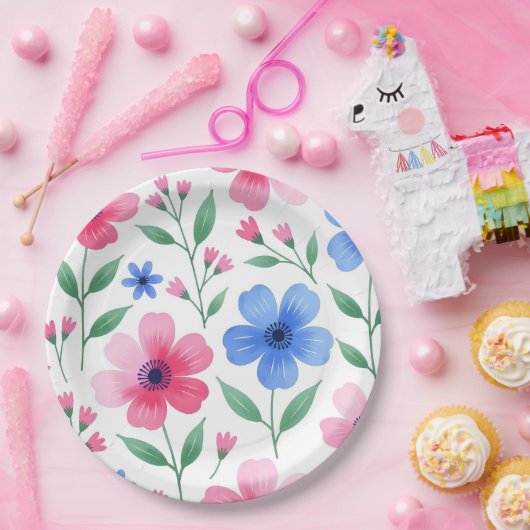  Rosewater Bloom Delight Papieren Bordje (Feest)