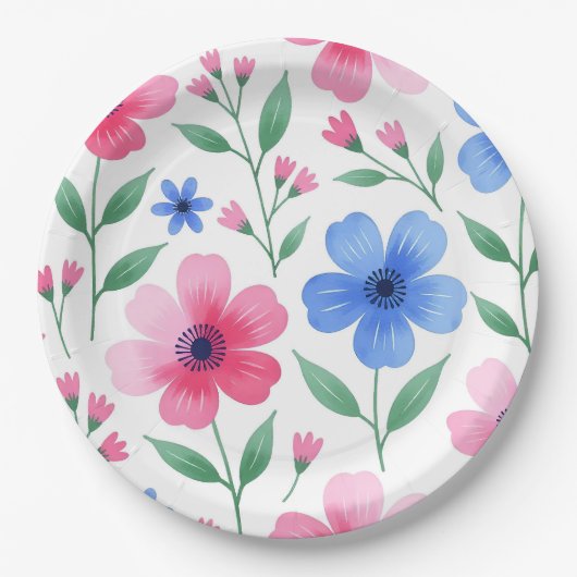  Rosewater Bloom Delight Papieren Bordje (Voorkant)