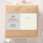 Rosewater Small Business Shipping Label (Insitu)
