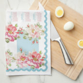 Rosewitha aqua stripe 2018 kalender theedoek (Quarter Fold)