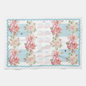 Rosewitha aqua stripe 2018 kalender theedoek (Horizontaal)