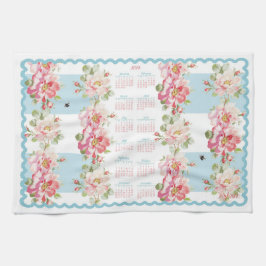 Rosewitha aqua stripe 2018 kalender theedoek
