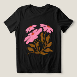 Rosewood Bloom Dames Abstracte Bloemen T‑Shirt Tri-Blend Shirt