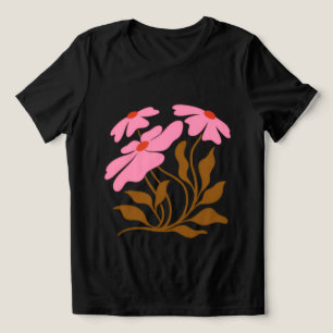 Rosewood Bloom Dames Abstracte Bloemen T‑Shirt Tri-Blend Shirt