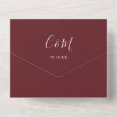 Rosewood Roze Elegante Handtekening Script Trouwen All In One Uitnodiging (Achterkant)