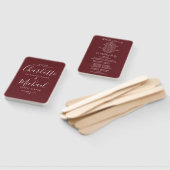 Rosewood Roze Handtekening Script Trouwprogramma Handwaaier (Niet-gemonteerd)