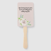 Rosewood Soft Mauve Bloemen Waterverf Roos Bruilof Handwaaier (Achterkant)