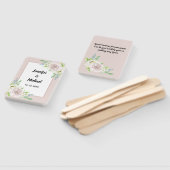 Rosewood Soft Mauve Bloemen Waterverf Roos Bruilof Handwaaier (Niet-gemonteerd)