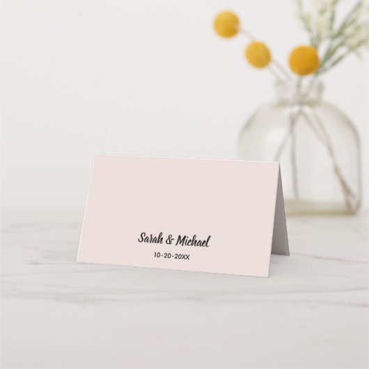 Rosewood Soft Mauve Bloemen Waterverf Roos Bruilof Plaatskaartje (Achterkant)