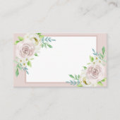Rosewood Soft Mauve Bloemen Waterverf Roos Bruilof Plaatskaartje (Voorkant)
