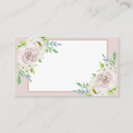 Rosewood Soft Mauve Bloemen Waterverf Roos Bruilof Plaatskaartje