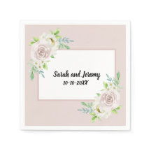 Rosewood Soft Mauve Bloemen Waterverf Roos Bruilof