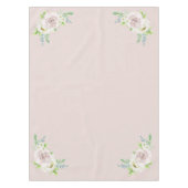 Rosewood Soft Mauve Bloemen Waterverf Roos Bruilof Tafelkleed (Voorkant)