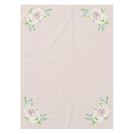 Rosewood Soft Mauve Bloemen Waterverf Roos Bruilof Tafelkleed