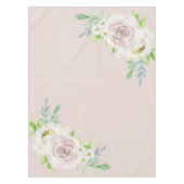 Rosewood Soft Mauve Bloemen Waterverf Roos Bruilof Tafelkleed (Voorkant)