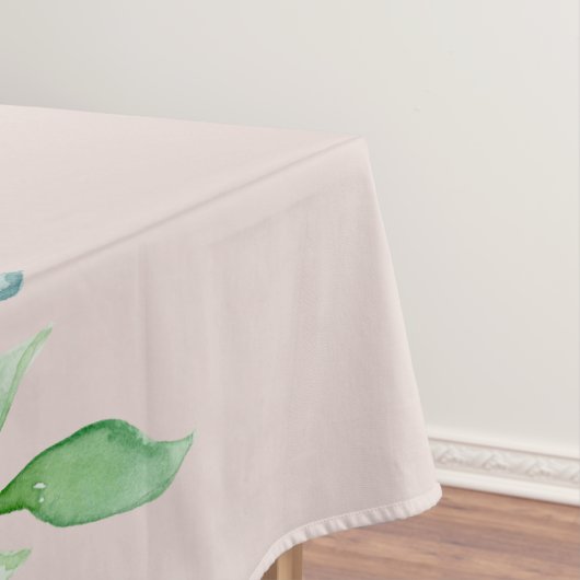 Rosewood Soft Mauve Bloemen Waterverf Roos Bruilof Tafelkleed (Voorbeeld)