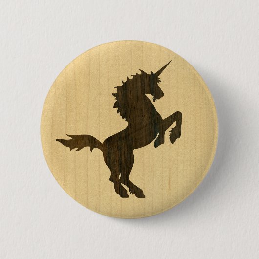 Rosewood Unicorn Ronde Button 5,7 Cm (Voorkant)
