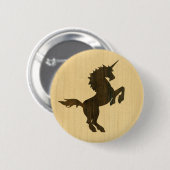 Rosewood Unicorn Ronde Button 5,7 Cm (Voorkant /achterkant)