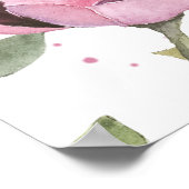 Rosey Floral Spring Vrijgezellenfeest Welkomstbord Poster (Hoek)