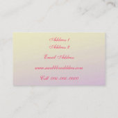 Rosey Hummer  Visitekaartje (Achterkant)