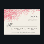 Rosey Light Shower | Rustige RSVP-responskaarten RSVP Kaartje<br><div class="desc">Sluit deze prachtige antwoordkaarten in uw bruiloft uitnodigingen. Inclusief steunbestand in volledige kleur en overeenkomende envelop. Uitzicht de bijpassende trouwsuite in de Wander Paper Co-winkel!</div>
