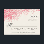Rosey Light Shower | Rustige RSVP-responskaarten RSVP Kaartje<br><div class="desc">Sluit deze prachtige antwoordkaarten in uw bruiloft uitnodigingen. Inclusief steunbestand in volledige kleur en overeenkomende envelop. Uitzicht de bijpassende trouwsuite in de Wander Paper Co-winkel!</div>
