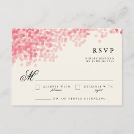 Rosey Light Shower | Rustige RSVP-responskaarten RSVP Kaartje