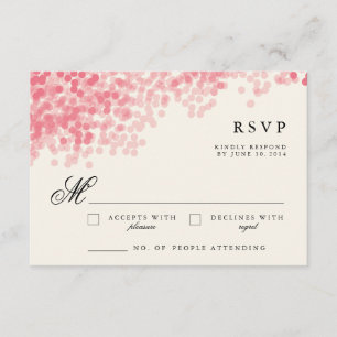 Rosey Light Shower   Rustige RSVP-responskaarten RSVP Kaartje