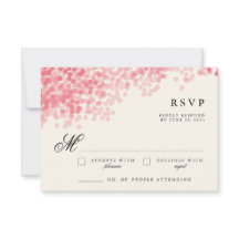 Rosey Light Shower | Rustige RSVP-responskaarten