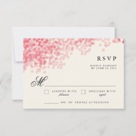 Rosey Light Shower | Rustige RSVP-responskaarten RSVP Kaartje