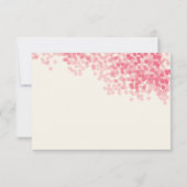 Rosey Light Shower | Rustige RSVP-responskaarten RSVP Kaartje (Achterkant)