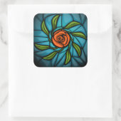 Rosey Mosaic Square Sticker (Tas)