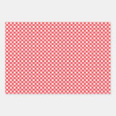 Rosey Red, White, roze Romantic Geometric Inpakpapier Vel (Voorkant 2)