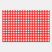 Rosey Red, White, roze Romantic Geometric Inpakpapier Vel (Voorkant)