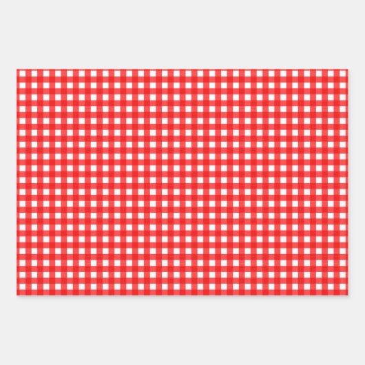 Rosey Red, White, roze Romantic Geometric Inpakpapier Vel (Voorkant)