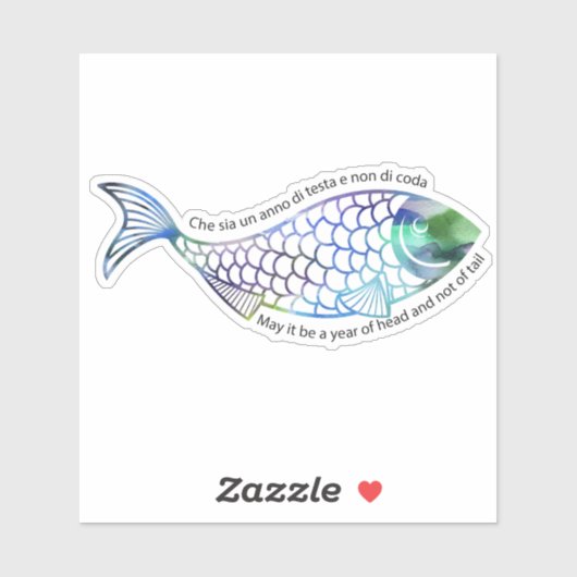 Rosh Hashana Blessing in Judeo-Italian Sticker (Vel)