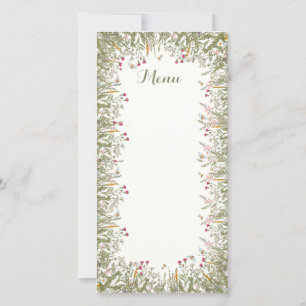 Rosh Hashana Floral Geïnspireerde Menu-Kaarten Bedankkaart