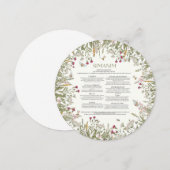 Rosh Hashana Floral Geïnspireerde Sinamin Kaarten (Voorkant / Achterkant)