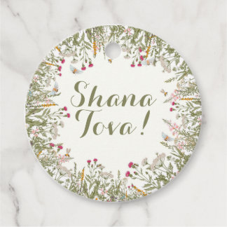 Rosh Hashana Floral Gift Label
