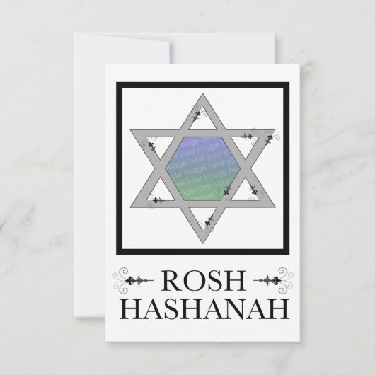 rosh hashana fotouitnodiging kaart (Voorkant)