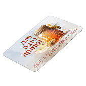 Rosh Hashana Hebreeuws Honing Appel Shana Tova Magneet (Linkerzijde)