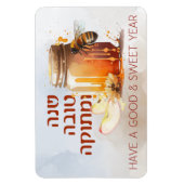 Rosh Hashana Hebreeuws Honing Appel Shana Tova Magneet (Verticaal)