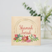 Rosh Hashana Hebreeuwse wensen Shanah Tovah Feestdagenkaart (Staand voorkant)