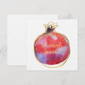 Rosh Hashana Hebrew wil Shana Tovah Feestdagenkaart (Voorkant / Achterkant)