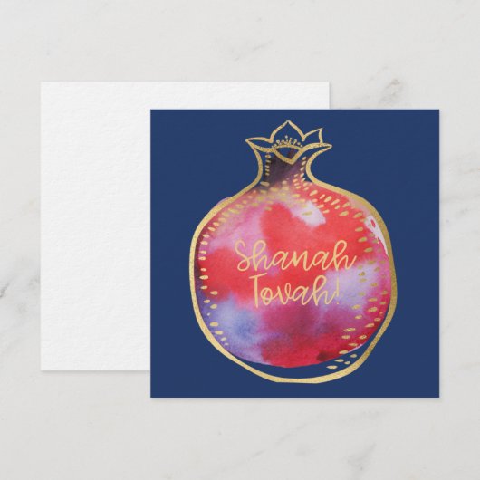 Rosh Hashana Hebrew wil Shana Tovah Feestdagenkaart (Voorkant / Achterkant)